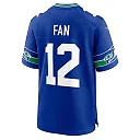 Zennovawear 12s Seattle Seahawks Throwback Player Game Jersey - Royal