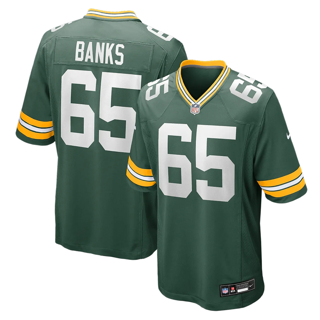 Zennovawear Aaron Banks Green Bay Packers Team Game Jersey - Green