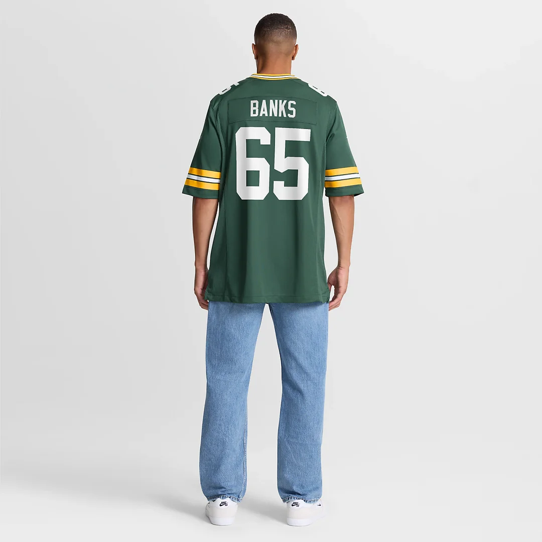 Zennovawear Aaron Banks Green Bay Packers Team Game Jersey - Green