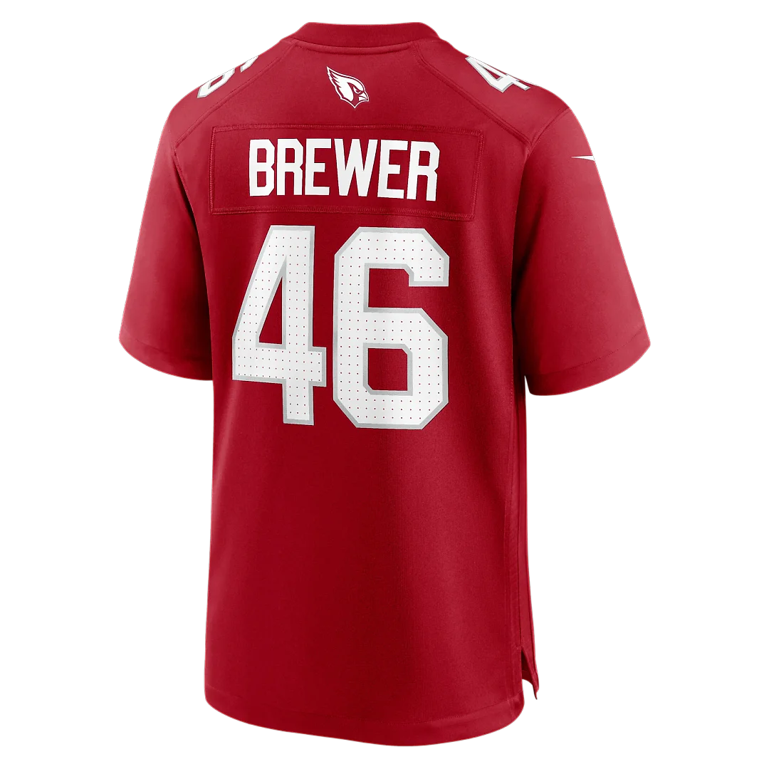 Zennovawear Aaron Brewer Arizona Cardinals Team Game Jersey - Cardinal