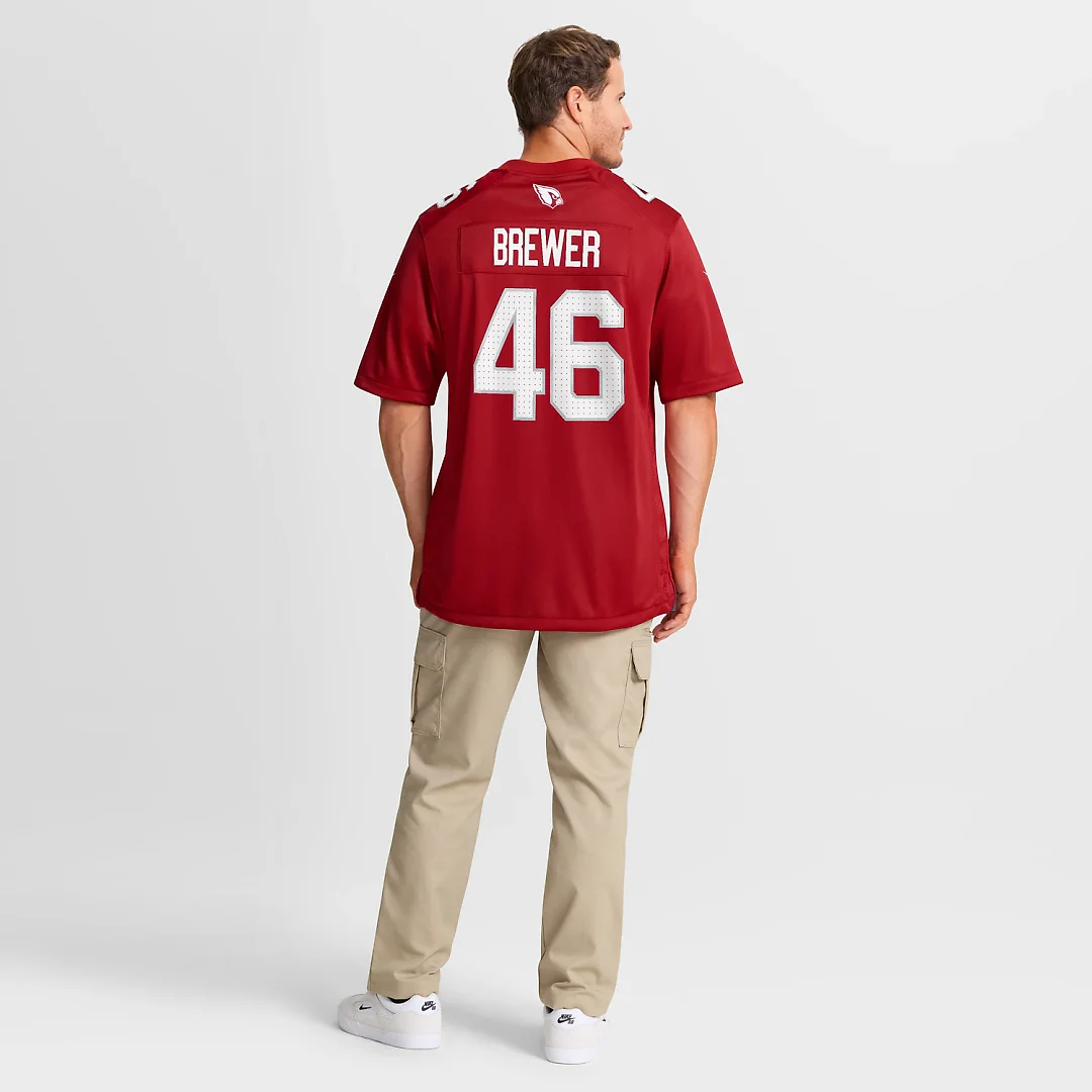 Zennovawear Aaron Brewer Arizona Cardinals Team Game Jersey - Cardinal