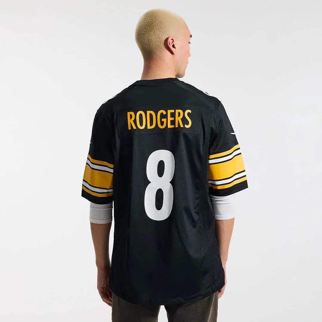 Zennovawear Aaron Rodgers Pittsburgh Steelers Game Jersey - Black