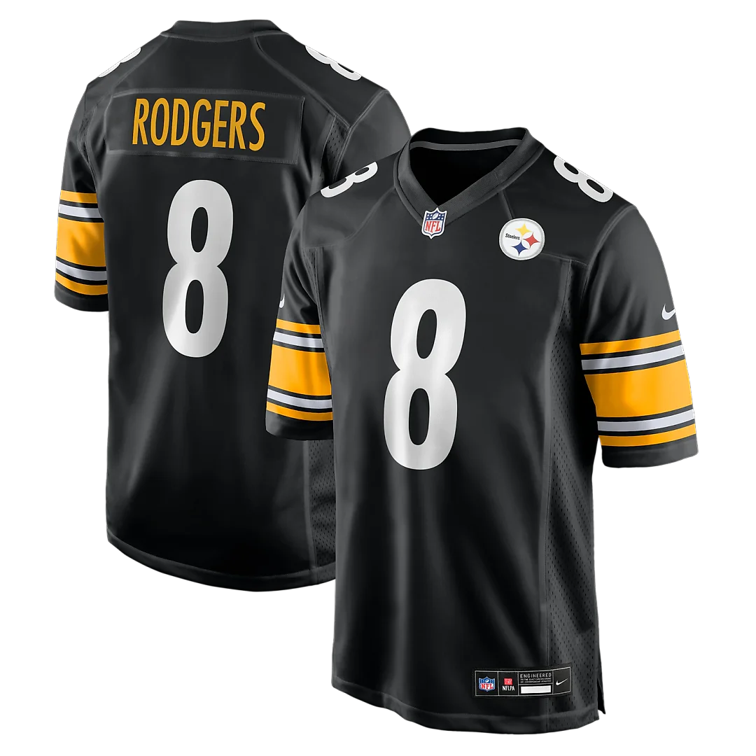 Zennovawear Aaron Rodgers Pittsburgh Steelers Game Jersey - Black