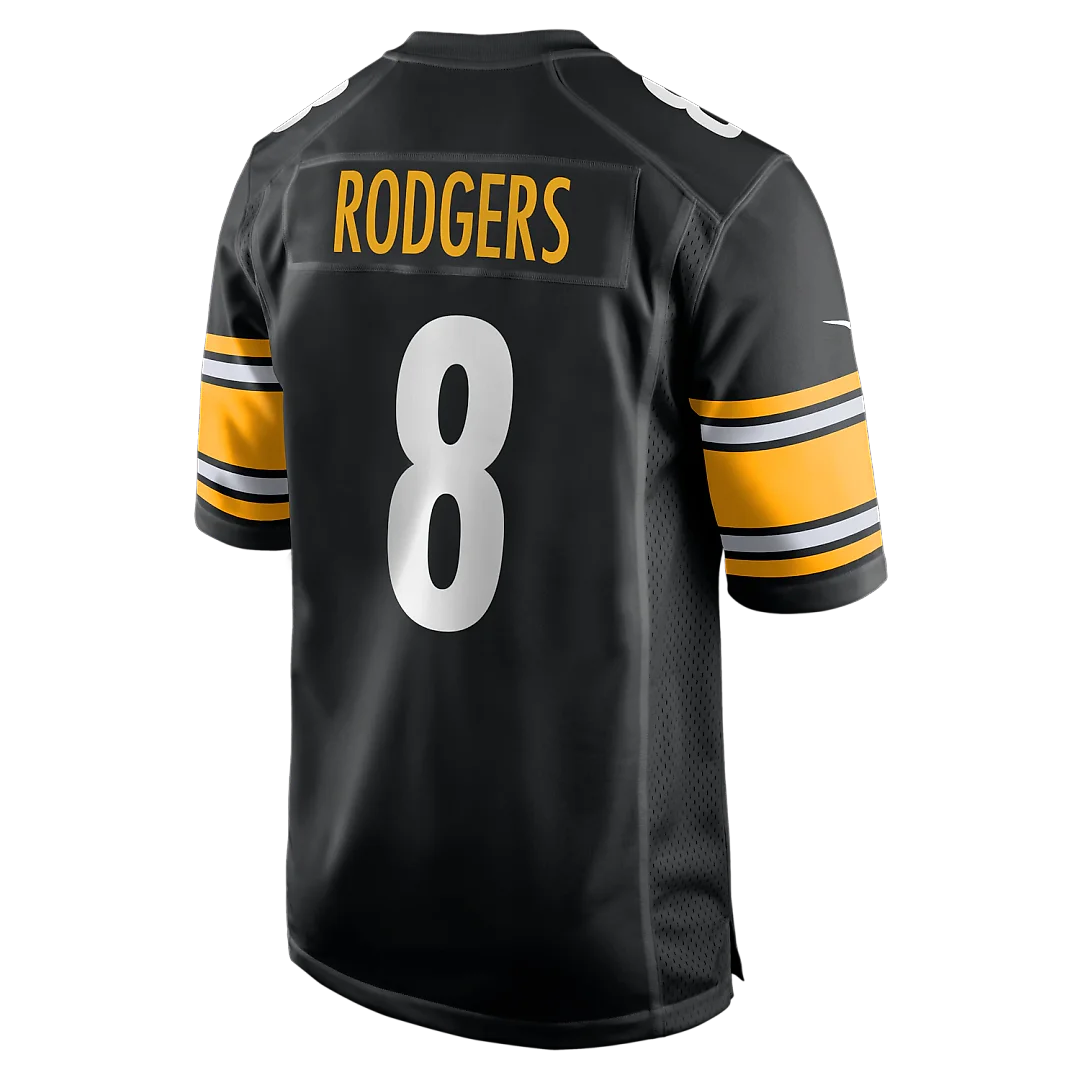 Zennovawear Aaron Rodgers Pittsburgh Steelers Game Jersey - Black