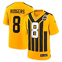 Zennovawear Aaron Rodgers Pittsburgh Steelers Alternate 1933 Throwback Game Jersey - Gold