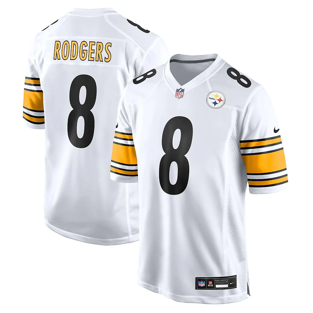 Zennovawear Aaron Rodgers Pittsburgh Steelers Game Jersey - White