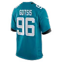 Zennovawear Adam Gotsis Jacksonville Jaguars Game Jersey - Teal