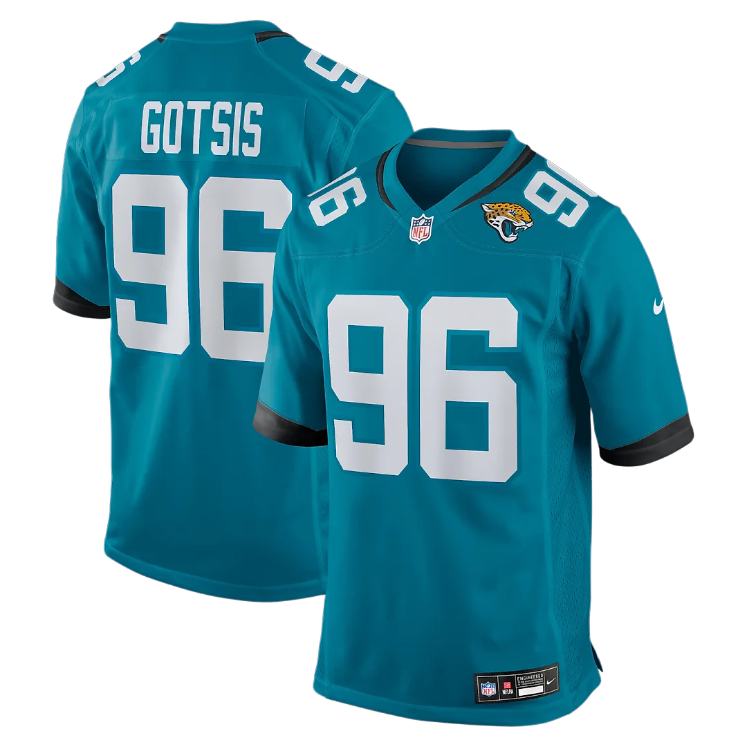 Zennovawear Adam Gotsis Jacksonville Jaguars Game Jersey - Teal