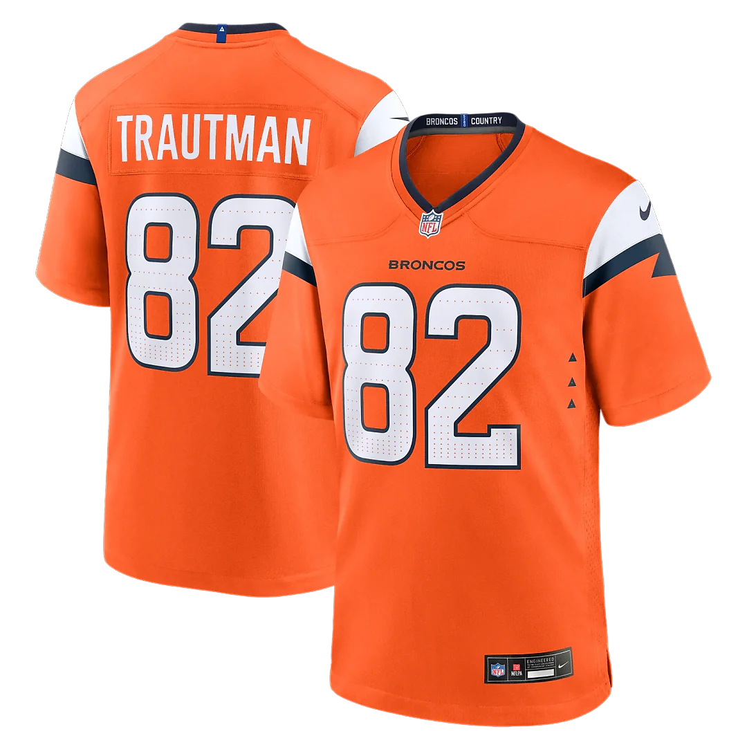 Zennovawear Adam Trautman Denver Broncos Team Game Jersey - Orange