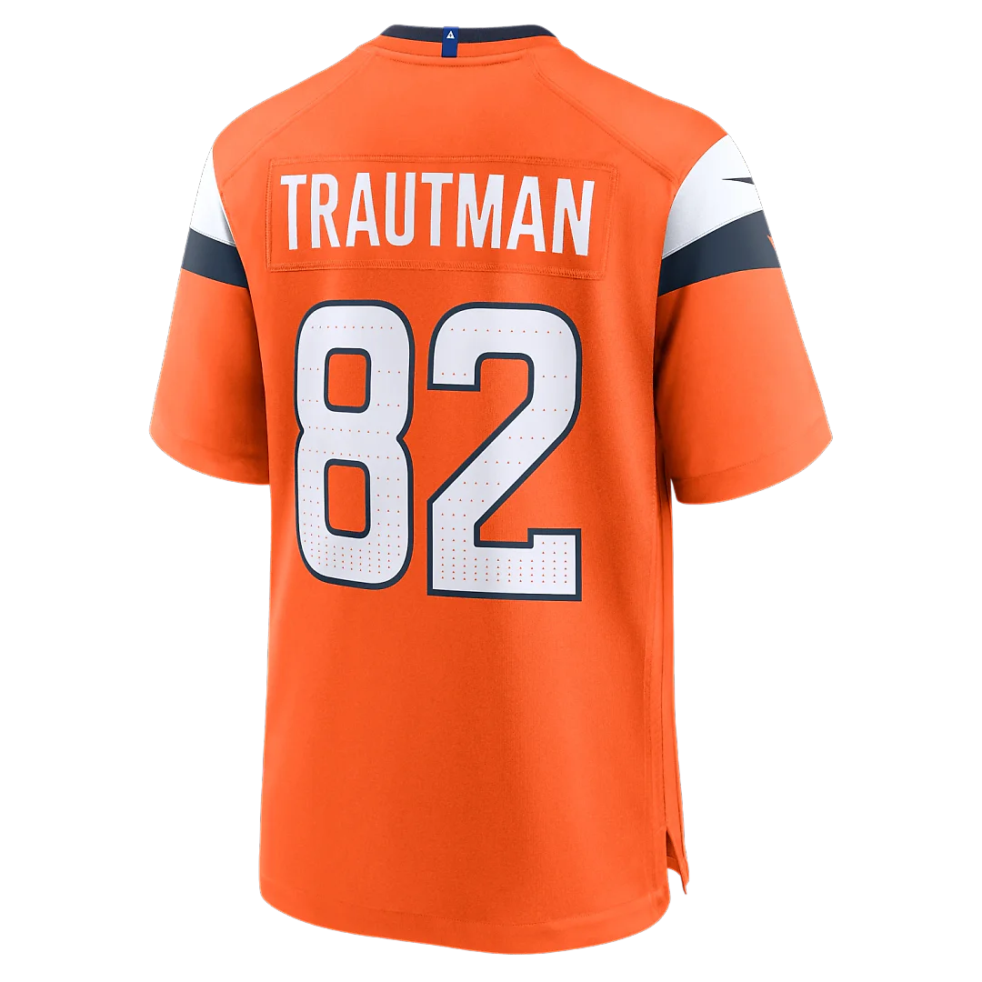 Zennovawear Adam Trautman Denver Broncos Team Game Jersey - Orange