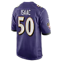 Zennovawear Adisa Isaac Baltimore Ravens Team Game Jersey - Purple
