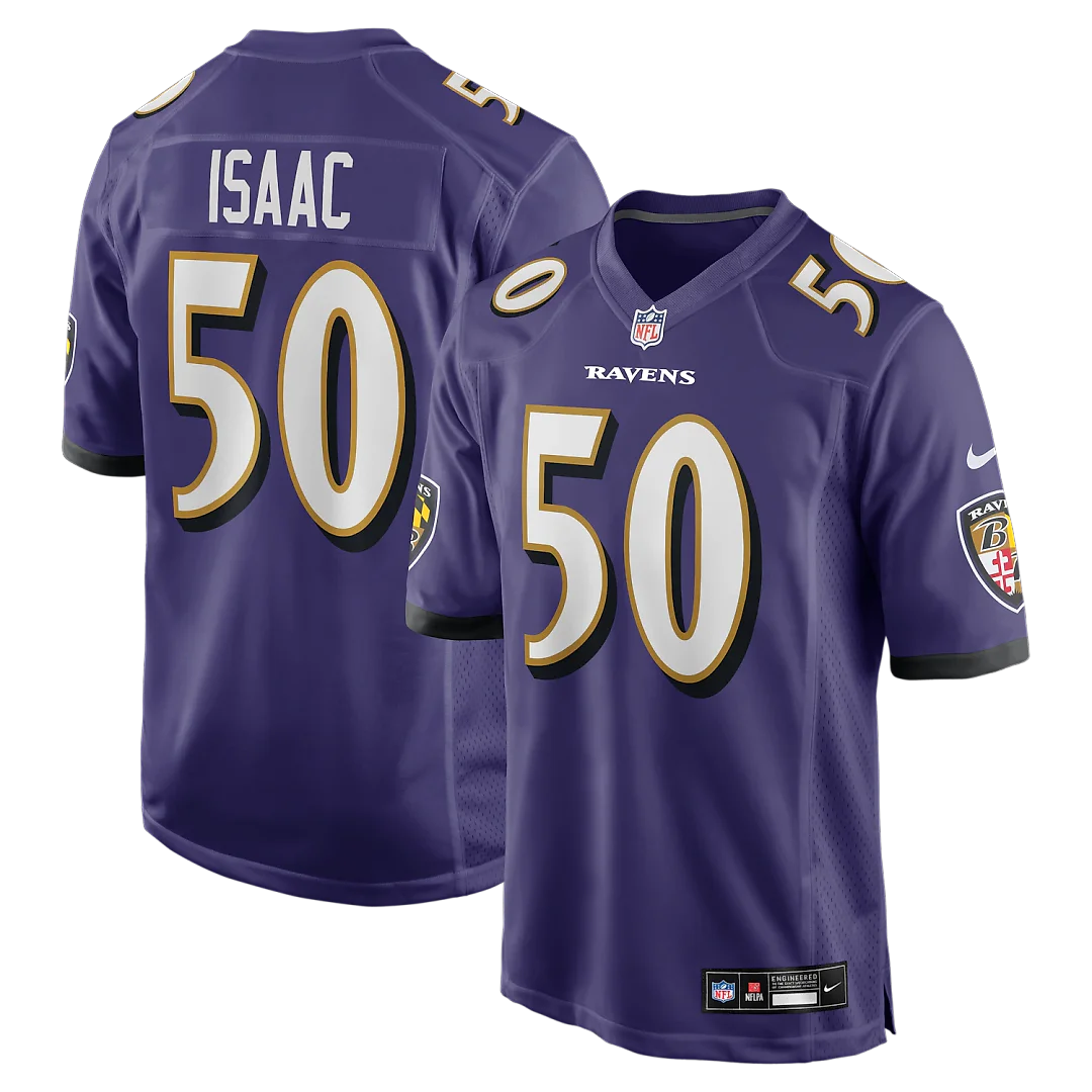 Zennovawear Adisa Isaac Baltimore Ravens Team Game Jersey - Purple