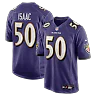 Zennovawear Adisa Isaac Baltimore Ravens Team Game Jersey - Purple