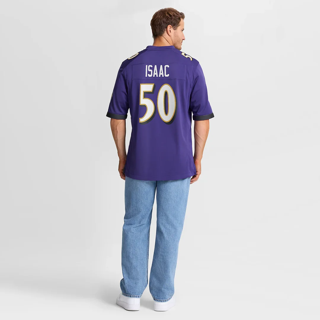 Zennovawear Adisa Isaac Baltimore Ravens Team Game Jersey - Purple