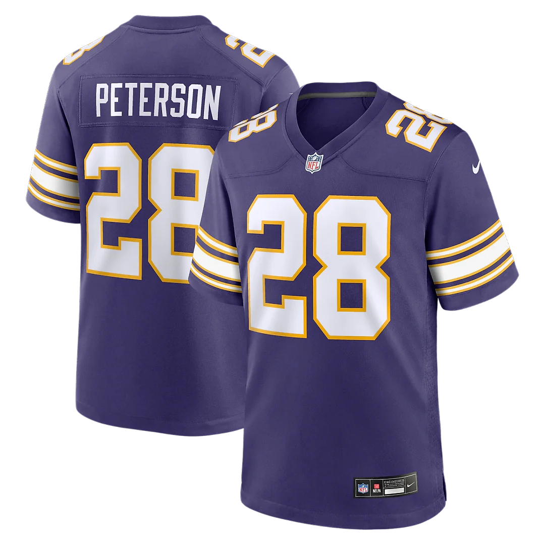 Zennovawear Adrian Peterson Minnesota Vikings Alternate 2 Classic Retired Game Jersey - Purple