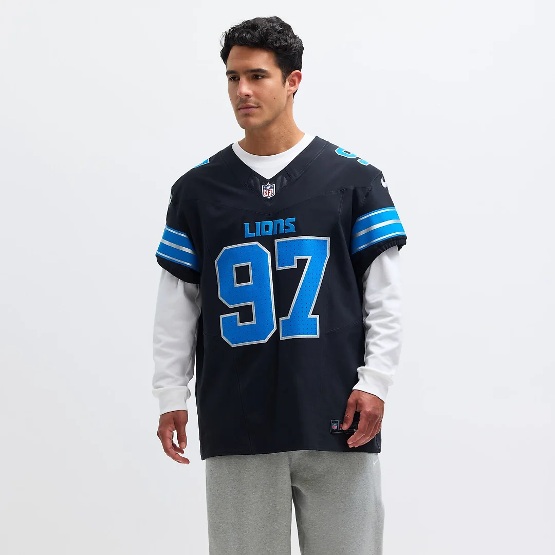 Zennovawear Aidan Hutchinson Detroit Lions Alternate Vapor FUSE. Elite Jersey - Black
