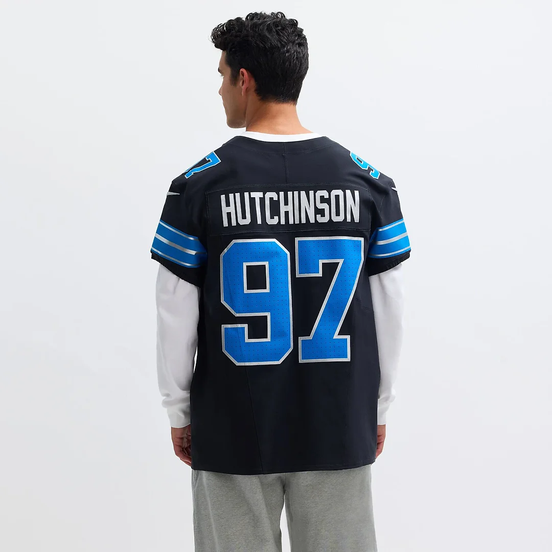 Zennovawear Aidan Hutchinson Detroit Lions Alternate Vapor FUSE. Elite Jersey - Black