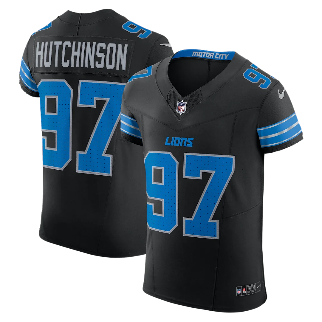 Zennovawear Aidan Hutchinson Detroit Lions Alternate Vapor FUSE. Elite Jersey - Black