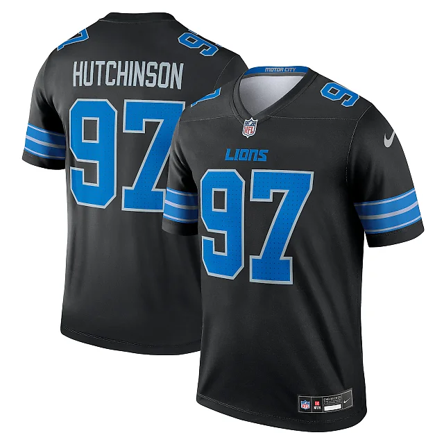 Zennovawear Aidan Hutchinson Detroit Lions Legend Player Performance Top - Black