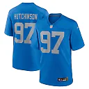Zennovawear Aidan Hutchinson Detroit Lions Alternate Game Jersey - Blue