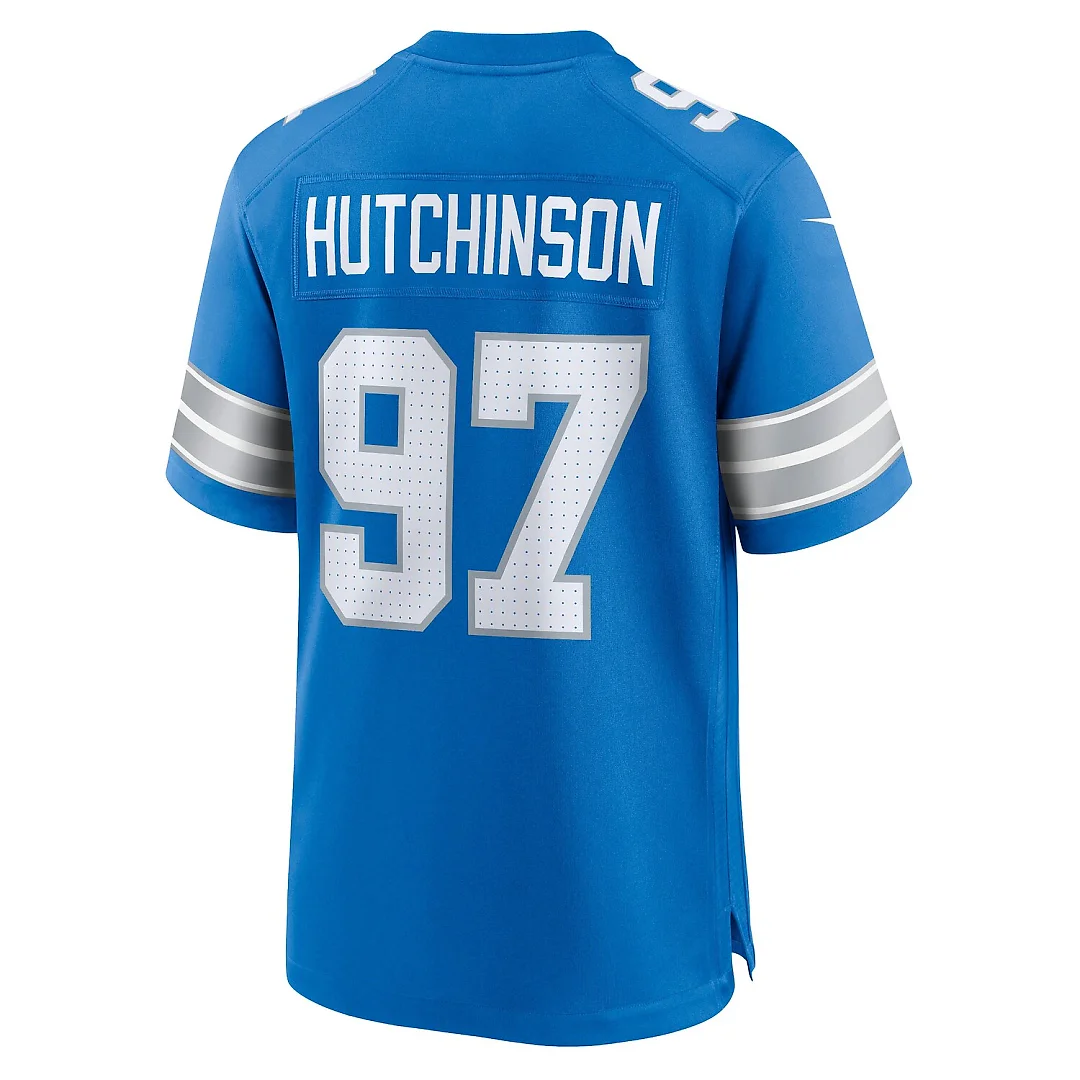 Zennovawear Aidan Hutchinson Detroit Lions Game Jersey - Blue