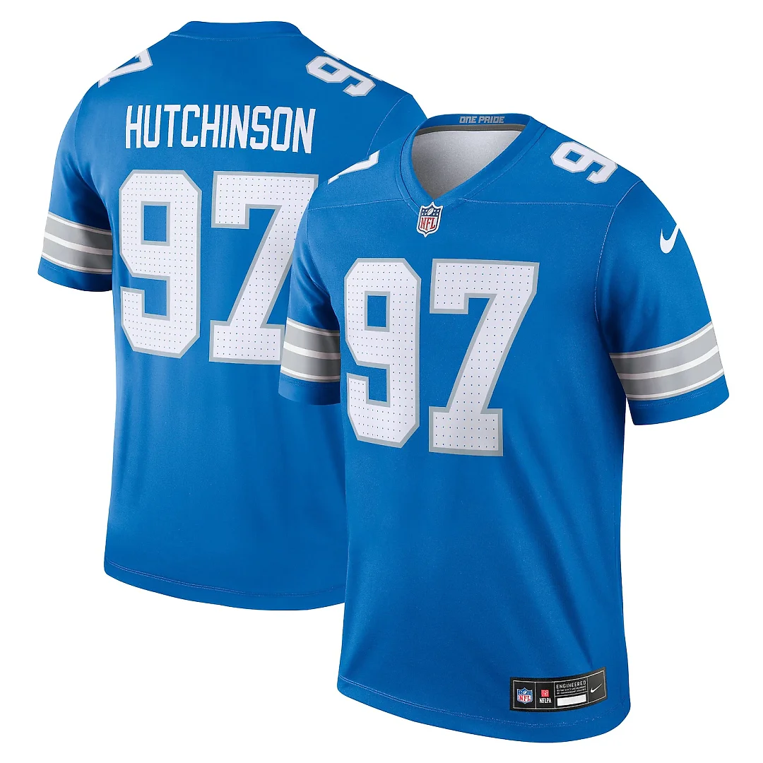 Zennovawear Aidan Hutchinson Detroit Lions Legend Player Performance Top - Blue