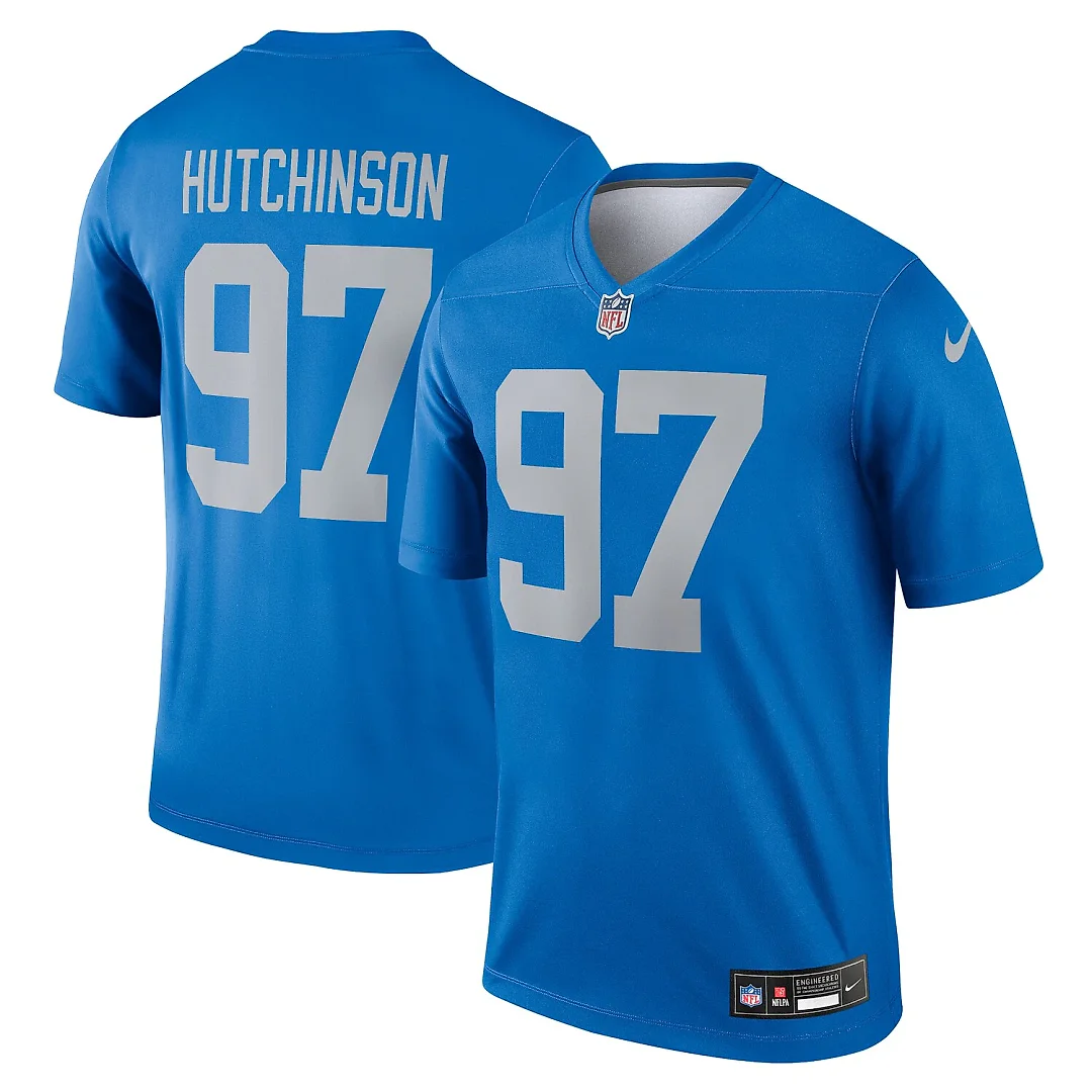 Zennovawear Aidan Hutchinson Detroit Lions Legend Player Performance Top - Blue
