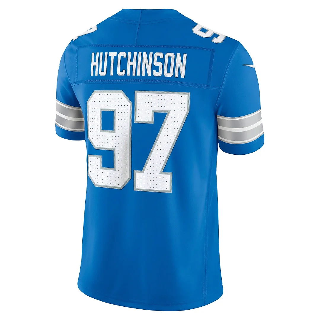 Zennovawear Aidan Hutchinson Detroit Lions Team Vapor FUSE. Stitched Limited Jersey - Blue
