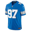 Zennovawear Aidan Hutchinson Detroit Lions Team Vapor FUSE. Stitched Limited Jersey - Blue