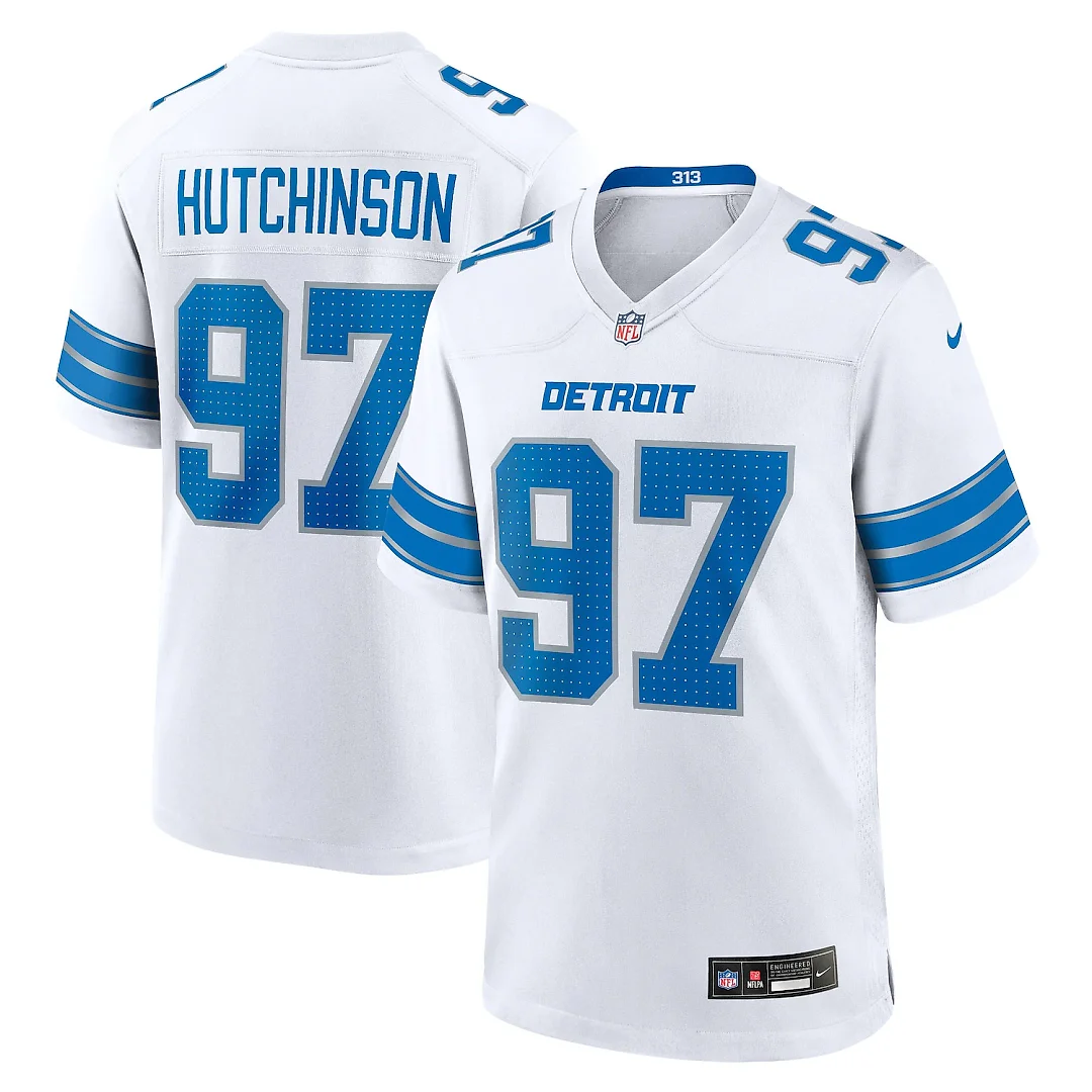 Zennovawear Aidan Hutchinson Detroit Lions Game Jersey - White