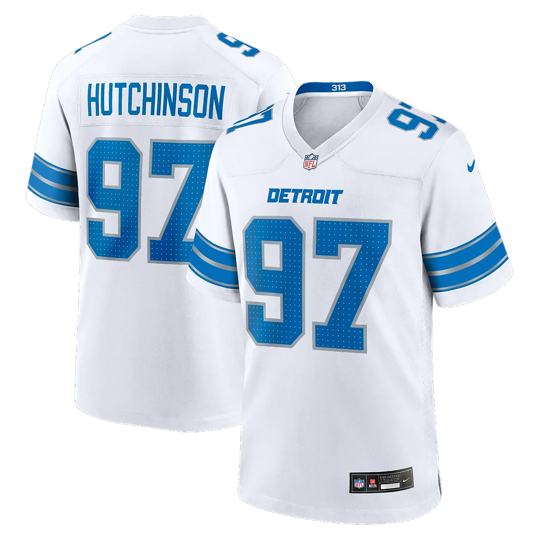 Zennovawear Aidan Hutchinson Detroit Lions Game Jersey - White