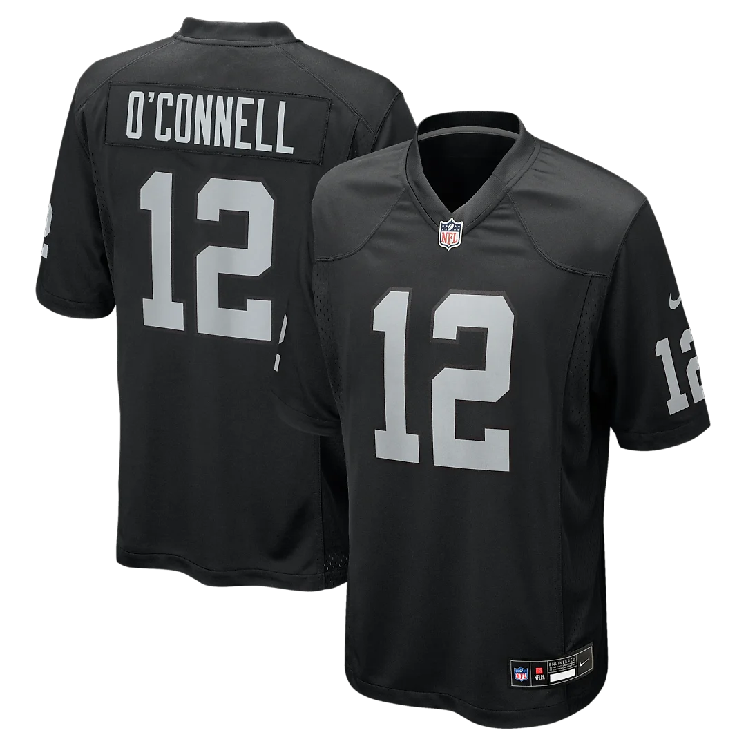 Zennovawear Aidan O'Connell Las Vegas Raiders Team Game Jersey - Black