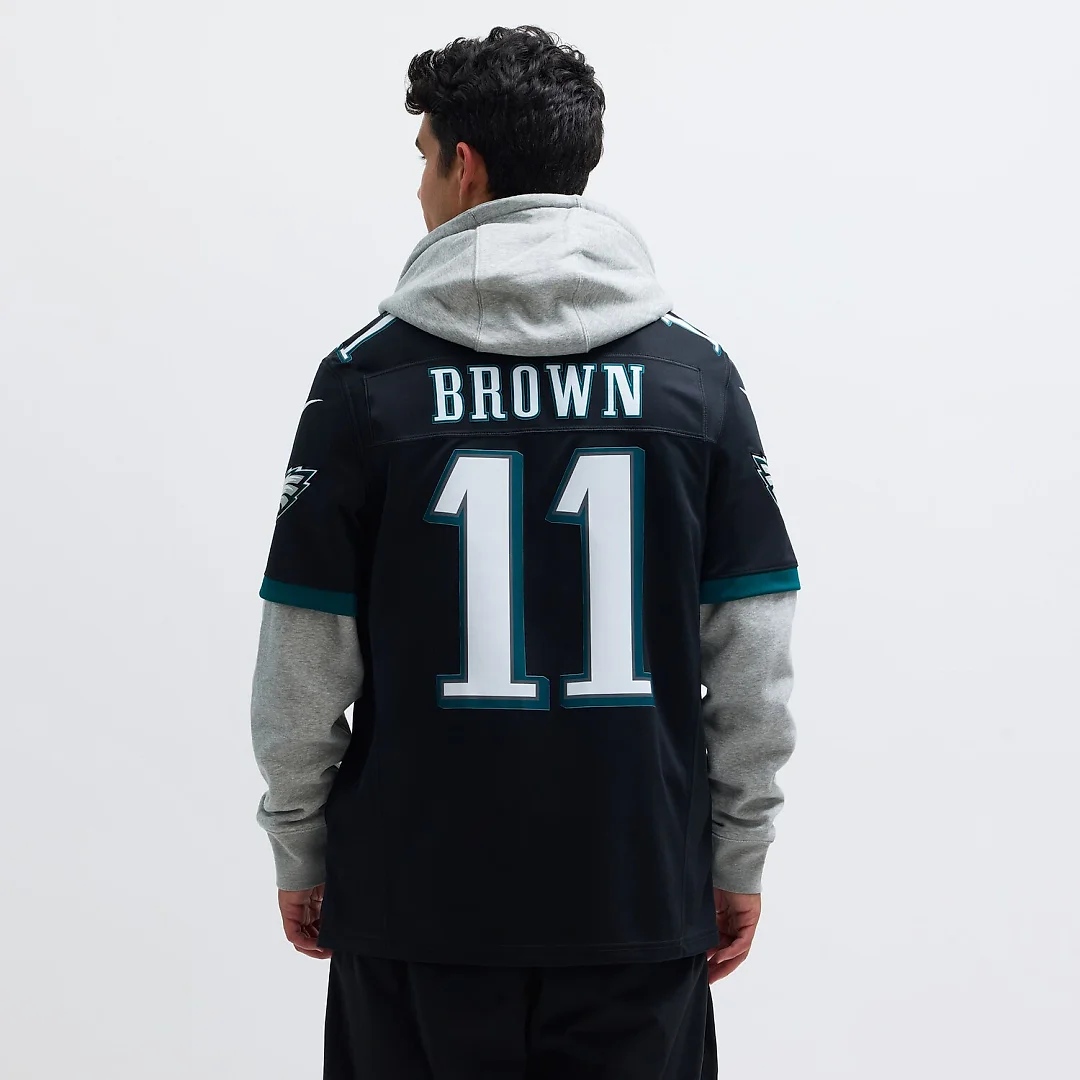 Zennovawear A.J. Brown Philadelphia Eagles Alternate Vapor FUSE. Limited Jersey - Black