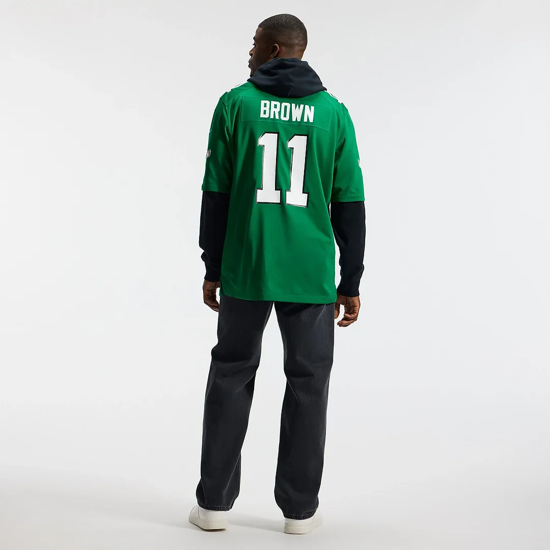 Zennovawear A.J. Brown Philadelphia Eagles Alternate Game Player Jersey - Kelly Green