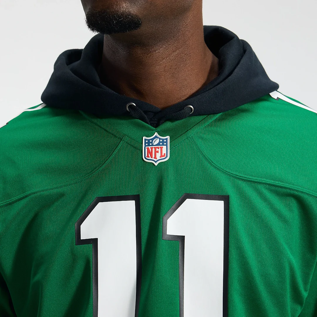 Zennovawear A.J. Brown Philadelphia Eagles Alternate Game Player Jersey - Kelly Green