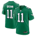 Zennovawear A.J. Brown Philadelphia Eagles Alternate Game Player Jersey - Kelly Green
