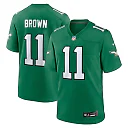 Zennovawear A.J. Brown Philadelphia Eagles Alternate Game Player Jersey - Kelly Green