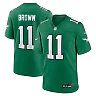Zennovawear A.J. Brown Philadelphia Eagles Alternate Game Player Jersey - Kelly Green