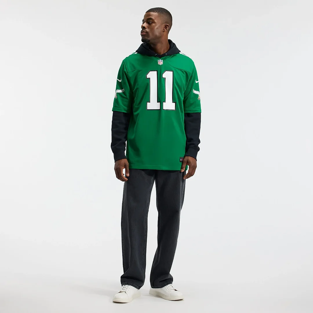 Zennovawear A.J. Brown Philadelphia Eagles Alternate Game Player Jersey - Kelly Green