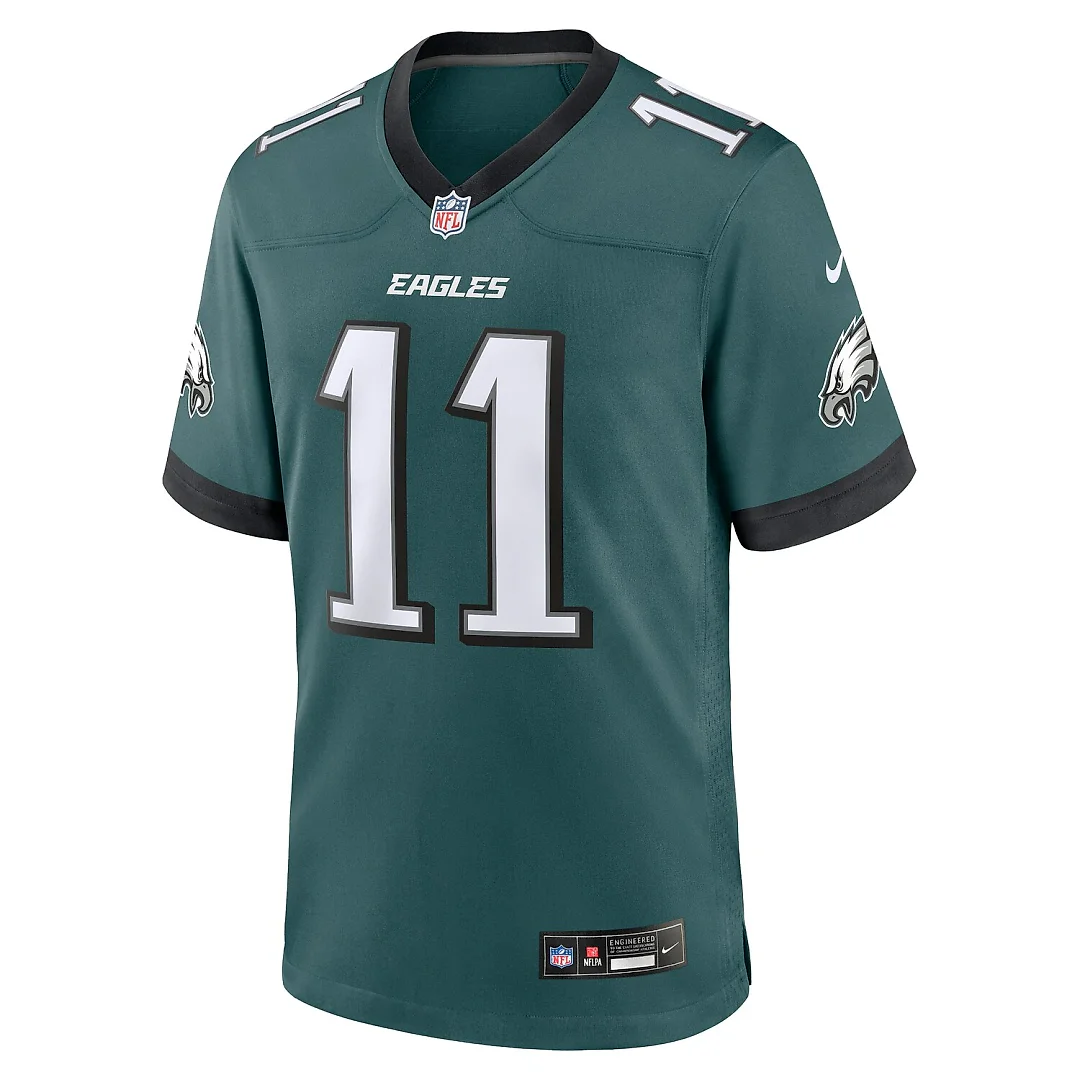 Zennovawear A.J. Brown Philadelphia Eagles Team Game Jersey - Midnight Green