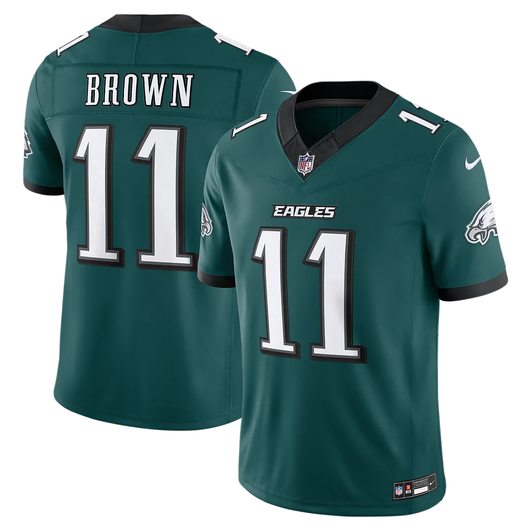 Zennovawear A.J. Brown Philadelphia Eagles Team Vapor FUSE. Stitched Limited Jersey - Midnight Green