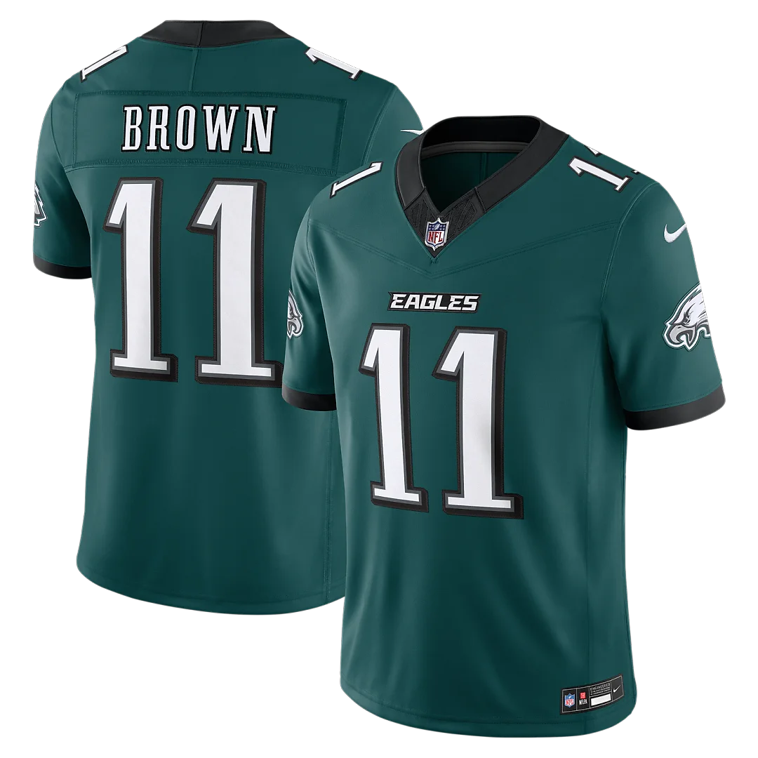 Zennovawear A.J. Brown Philadelphia Eagles Team Vapor FUSE. Stitched Limited Jersey - Midnight Green