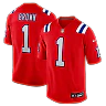Zennovawear A.J. Brown New England Patriots Game Jersey - Red
