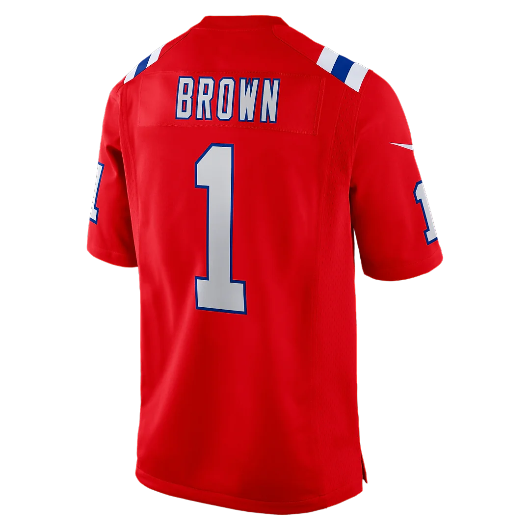 Zennovawear A.J. Brown New England Patriots Game Jersey - Red