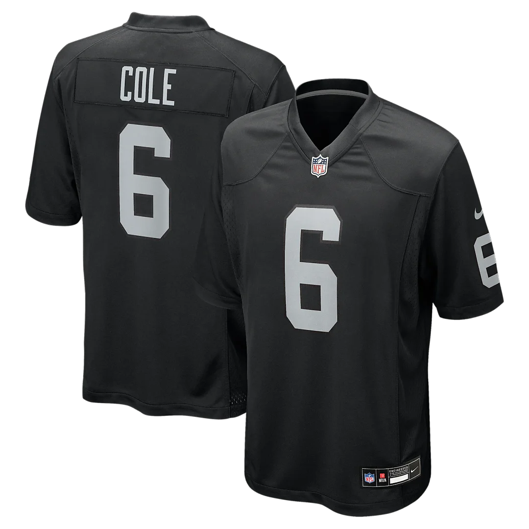 Zennovawear AJ Cole Las Vegas Raiders Game Jersey - Black