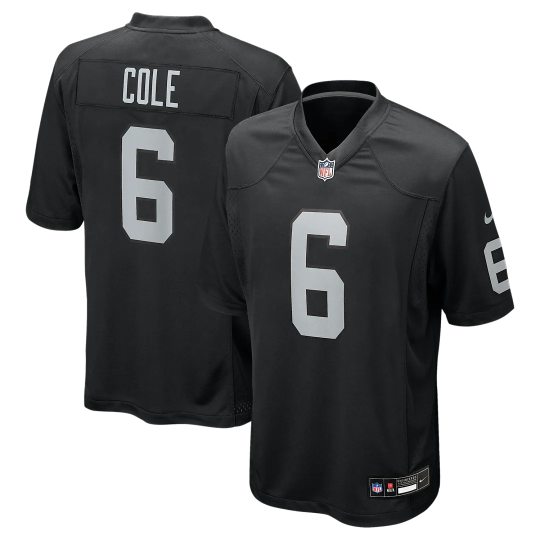 Zennovawear AJ Cole Las Vegas Raiders Game Jersey - Black