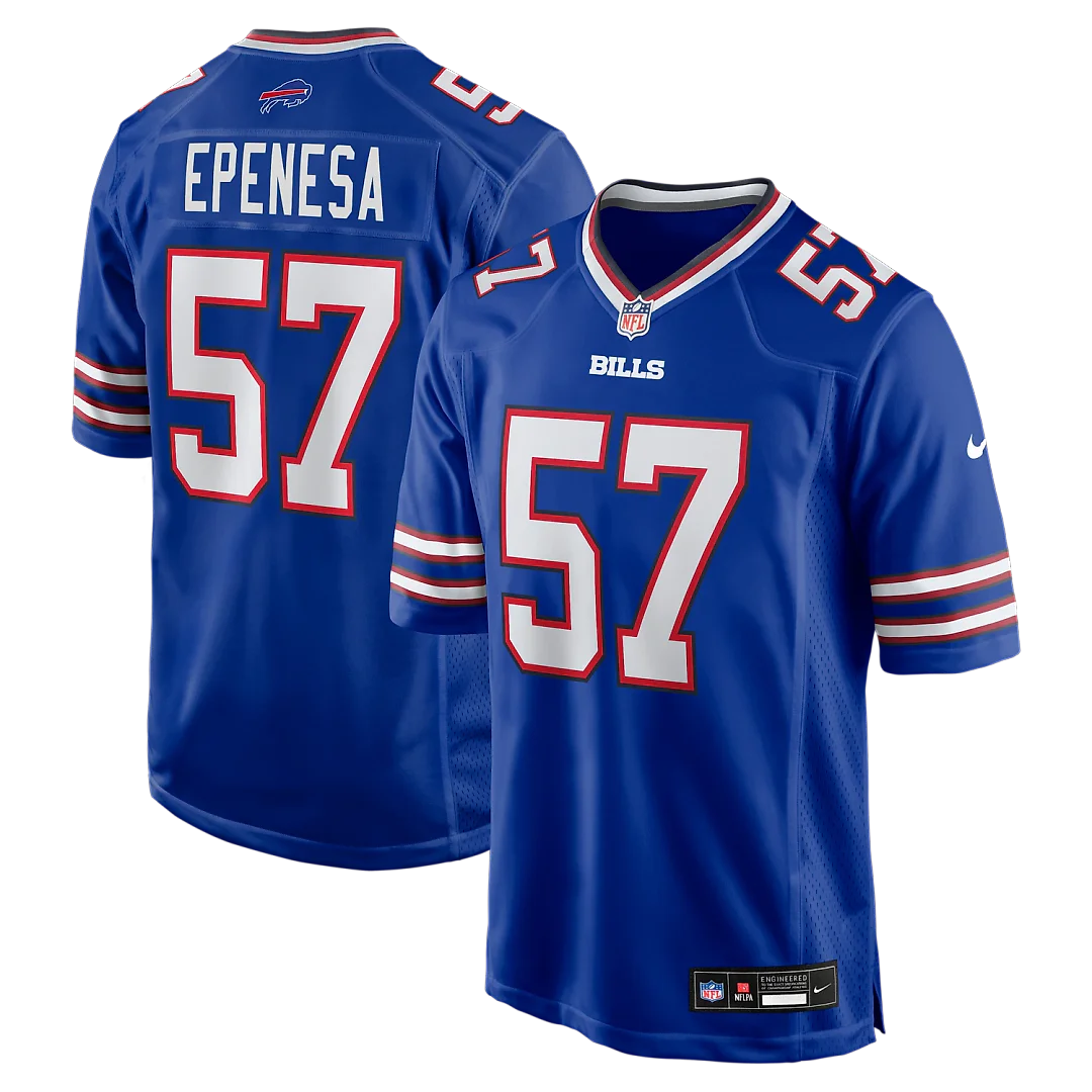 Zennovawear A.J. Epenesa Buffalo Bills Game Player Jersey - Royal
