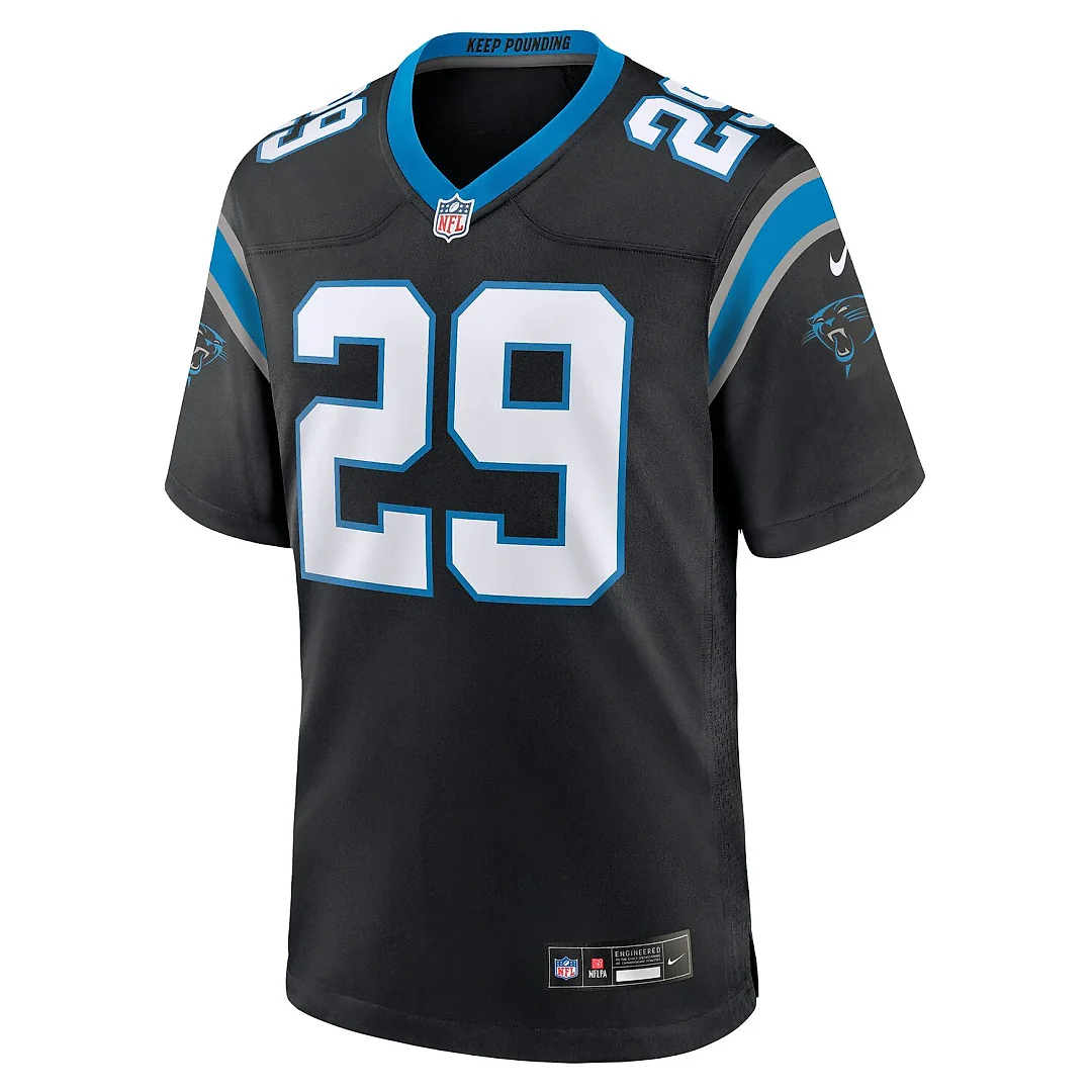 Zennovawear Akayleb Evans Carolina Panthers Team Game Jersey - Black