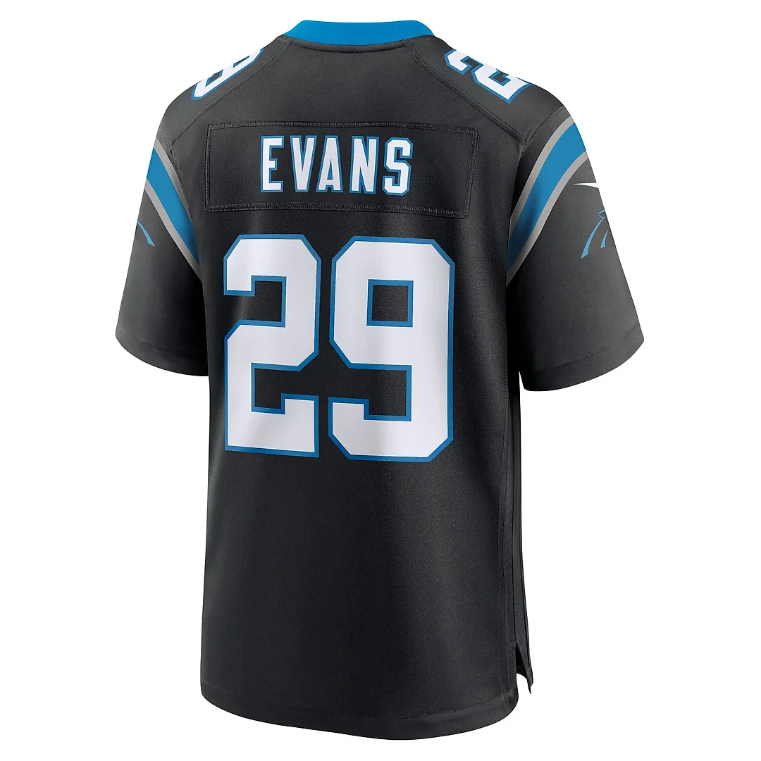 Zennovawear Akayleb Evans Carolina Panthers Team Game Jersey - Black