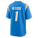 Zennovawear Akheem Mesidor Los Angeles Chargers 2026 NFL Draft First Round Pick No. 22 Team Game Jersey - Powder Blue